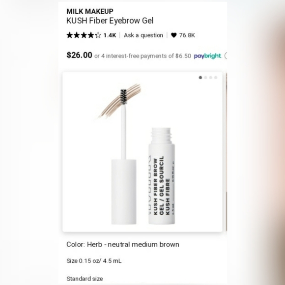 MILK MAKEUPKUSH Fiber Eyebrow Gel - Picture 2 of 7